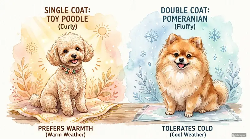 シングルコートとダブルコートの適温比較